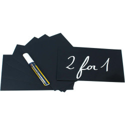 Targhette - 10,5 x 15 cm (A6) - nero - Securit - set 20 pezzi