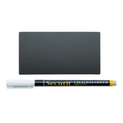Targhette - 7,4 x 10,5 cm (A7) - nero - Securit - set 20 pezzi