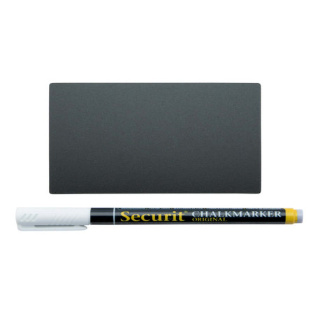 Targhette - 7,4 x 10,5 cm (A7) - nero - Securit - set 20 pezzi