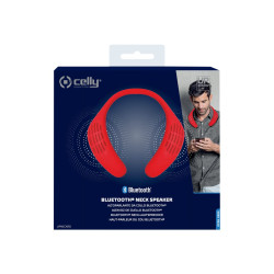 Celly UPNECKBK - Altoparlante cervicale - portatile - Bluetooth - 3 Watt - rosso