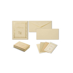 Taschetta 10 biglietti + 10 buste - Natura - 9 x 14 cm - colori assortiti - Rex Sadoch