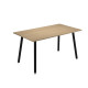 Tavolo alto Skinny Metal - 180 x 80 x 105 cm - nero/rovere