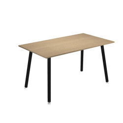 Tavolo alto Skinny Metal - 180 x 80 x 105 cm - nero/rovere