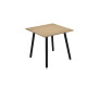 Tavolo alto Skinny Metal - 80 x 80 x 105 cm - nero/rovere