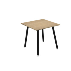 Tavolo alto Skinny Metal - 80 x 80 x 105 cm - nero/rovere