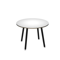 Tavolo alto tondo -  diametro 100 - H 105 cm - nero/bianco