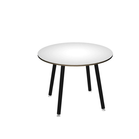 Tavolo alto tondo -  diametro 100 - H 105 cm - nero/bianco
