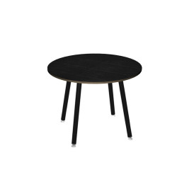 Tavolo alto tondo -  diametro 100 - H 105 cm - nero/nero venato