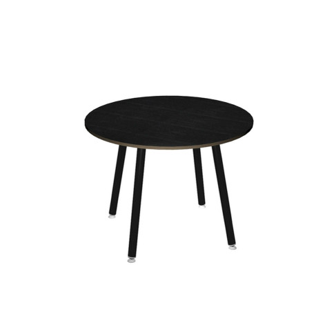 Tavolo alto tondo -  diametro 100 - H 105 cm - nero/nero venato