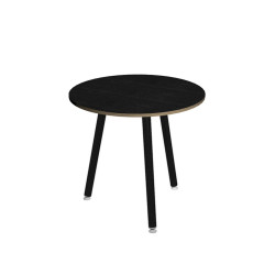 Tavolo alto tondo Skinny Metal -  diametro 80 - H 105 cm - nero/nero venato