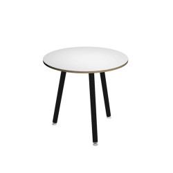 Tavolo alto tondo Skinny Metal - diametro 80 cm - H 105 cm - nero/bianco