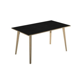 Tavolo alto Woody - 120 x 80 x 105 cm - rovere/nero venato