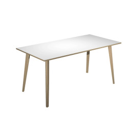 Tavolo alto Woody - 160 x 80 x 105 cm - rovere/bianco