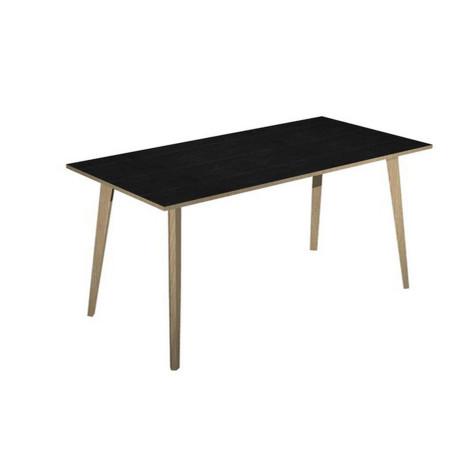 Tavolo alto Woody - 160 x 80 x 105 cm - rovere/nero venato