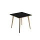Tavolo alto Woody - 80 x 80 x 105 cm - rovere/nero venato