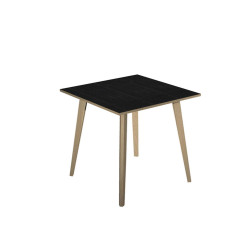 Tavolo alto Woody - 80 x 80 x 105 cm - rovere/nero venato