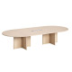 Tavolo riunione Agorà Direction - ovale - 140 x 120 x 73 cm - rovere