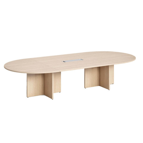 Tavolo riunione Agorà Direction - ovale - 140 x 120 x 73 cm - rovere