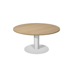 Tavolo riunione Agorà Direction - tondo - diametro 120 cm - H 73 cm - gamba metallo - rovere