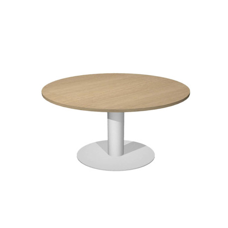 Tavolo riunione Agorà Direction - tondo - diametro 120 cm - H 73 cm - gamba metallo - rovere