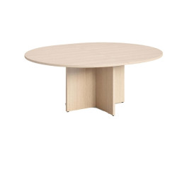 Tavolo riunione Agorà Direction - tondo - diametro 120 cm - H 73 cm - rovere