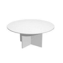 Tavolo riunione Easy - 4 posti - diametro 120 cm - altezza 72 cm - bianco