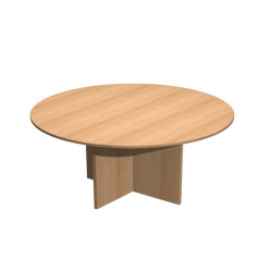 Tavolo riunione Easy - 4 posti - diametro 120 cm - altezza 72 cm - faggio
