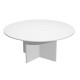 Tavolo riunione Easy - 4 posti - diametro 120 cm - altezza 72 cm - grigio