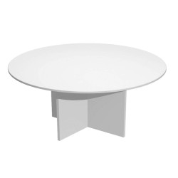 Tavolo riunione Easy - 4 posti - diametro 120 cm - altezza 72 cm - grigio