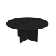 Tavolo riunione Easy - 4 posti - diametro 120 cm - altezza 72 cm - nero venato