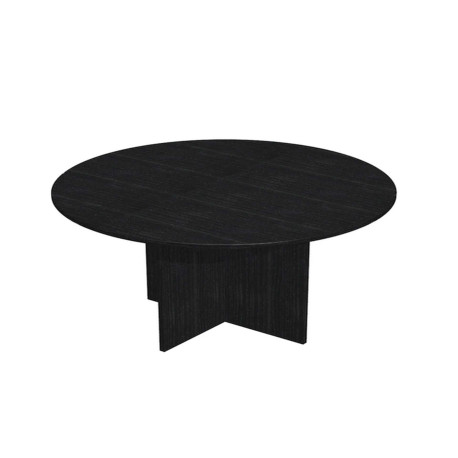 Tavolo riunione Easy - 4 posti - diametro 120 cm - altezza 72 cm - nero venato