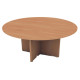 Tavolo riunione Easy - 4 posti - diametro 120 cm - altezza 72 cm - noce chiaro