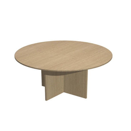 Tavolo riunione Easy - 4 posti - diametro 120 cm - altezza 72 cm - rovere