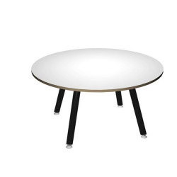 Tavolo riunione tondo Skinny Metal - diametro 100 cm - bianco