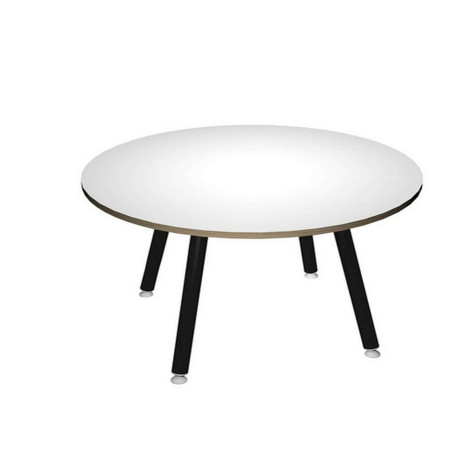 Tavolo riunione tondo Skinny Metal - diametro 100 cm - bianco