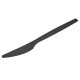 Coltello monouso in CPLA - 16 cm - nero - Leone - conf. 50 pezzi