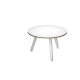 Tavolo riunione tondo Skinny Metal - diametro 80 cm - bianco