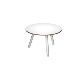 Tavolo riunione tondo Skinny Metal - diametro 80 cm - bianco