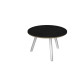 Tavolo riunione tondo Skinny Metal - diametro 80 cm - nero venato