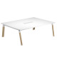Tavolo riunione Woody - 160 x 120 x 72,5 cm - piano bianco