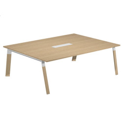 Tavolo riunione Woody - 160 x 120 x 72,5 cm - piano rovere