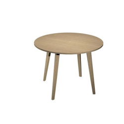 Tavolo rotondo alto Woody - diametro 100 cm - H 105 cm - rovere