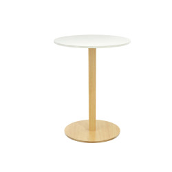 Tavolo Woody - diametro piano 60 cm - H 110 cm - bianco - Paperflow