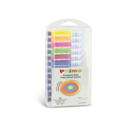 Tempera in tubetto - 12 ml - fluo / metal - Primo - scatola 12 pezzi
