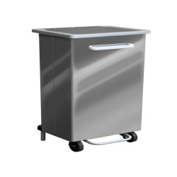 Contenitore a pedale Gastro - 90 L - acciaio lucido - Stilcasa