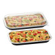Contenitore alluminio stirato - c/coperchio R-PET - 4 porzioni - 26,5 x 16,2 x 3,7 cm - Cuki Professional - conf. 25 pezzi