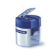 Temperamatite 2 fori con contenitore - blu - Staedtler