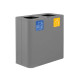 Contenitore gettacarte Pure - 60x30x80 cm - 120 L - grigio - Stilcasa