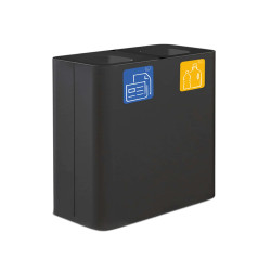 Contenitore gettacarte Pure- 60x30x80 cm - 120 L - nero - Stilcasa