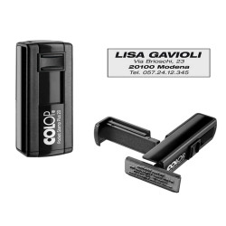 Timbro Pocket Stamp Plus 20 - 14 x 38 mm - 4 righe - autoinchiostrante - nero - Colop